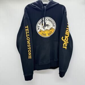 Wrangler Yellowstone We Don't Choose the Way Hoodie Mens XL Black Graphic Pocket